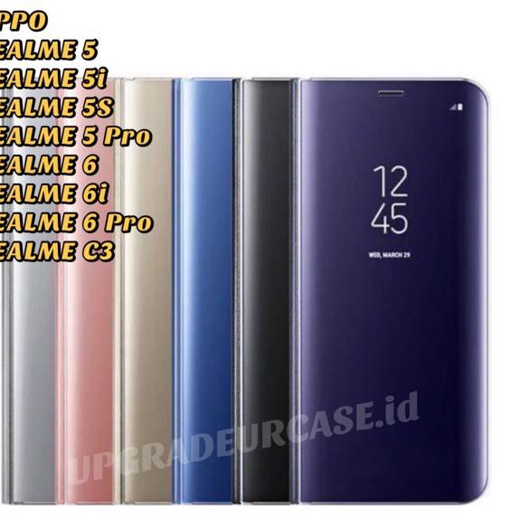 Ốp Điện Thoại Nắp Gập Tráng Gương Kèm Giá Đỡ Cho Oppo Neo 9 A37F Realme 5 5i 5s C3 Realme 5 Pro 6 6i 6 Pro