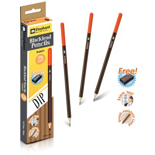Bút chì gỗ 2B THÁI LAN, DIP Elephant - Hộp
