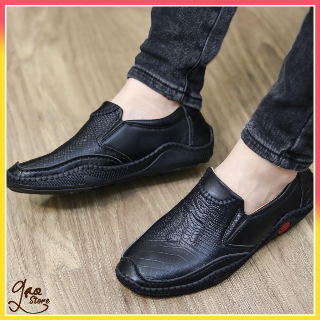 Giày Da Nam Da Lì Vân Chân  Cá Xấu Cực Hot [ Tặng Tất Khử Mùi ] Mã L197 | BigBuy360 - bigbuy360.vn