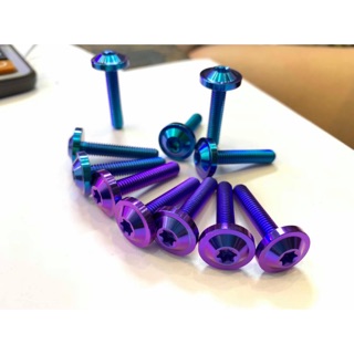 Ốc titan gr5 bắt baga 6li30 đầu dù to cho wave, dream, sonic, satria , raider