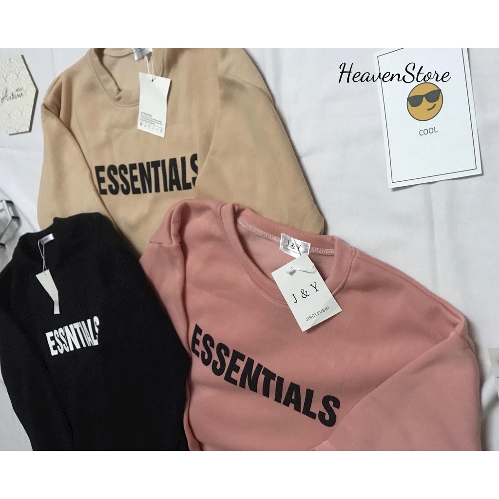 Áo Sweater ESSENTIALS nữ form rộng unisex (Ảnh Thật) | BigBuy360 - bigbuy360.vn