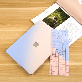Combo case ốp + lót phím macbook xanh hồng