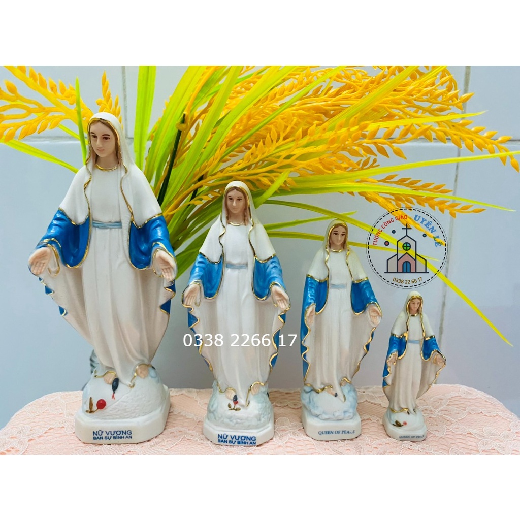 4. Tượng gốm sứ Đức Mẹ ban ơn 13 cm