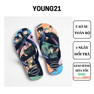 Dép kẹp nam đi biển siêu bền hoạ tiết Naruto mới nhất 2022