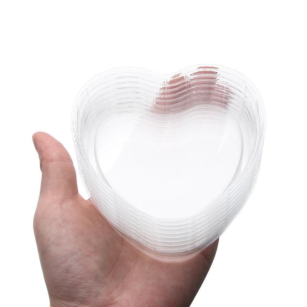 Cốc Làm Bánh Cupcake Hình Trái Tim Có Nắp Đậy Tiện Dụng