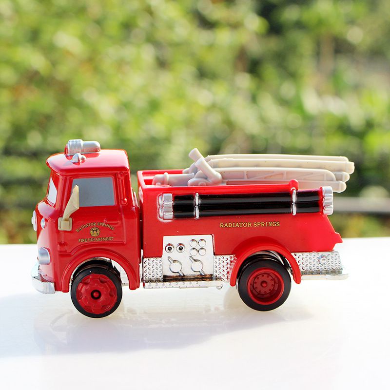 Newest 11cm Disney Cars Red Fire Truck Kids Toy Model Boy Girl Babys Kids Birthday Xmas Gifts Room Decoration