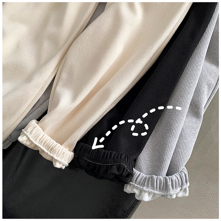 Quần Thể Thao Nam Nữ ống rộng nỉ nhung tăm Quần jogger unisex