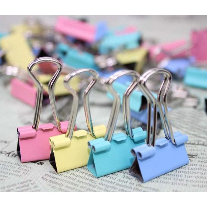 Kẹp bướm màu 15mm 19mm 25mm 32mm 41mm 51mm kẹp giấy nhiều màu Binder Clips