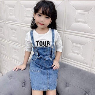 Yếm Bò Bé Bé Gái - Yếm Jean Cho Bé
