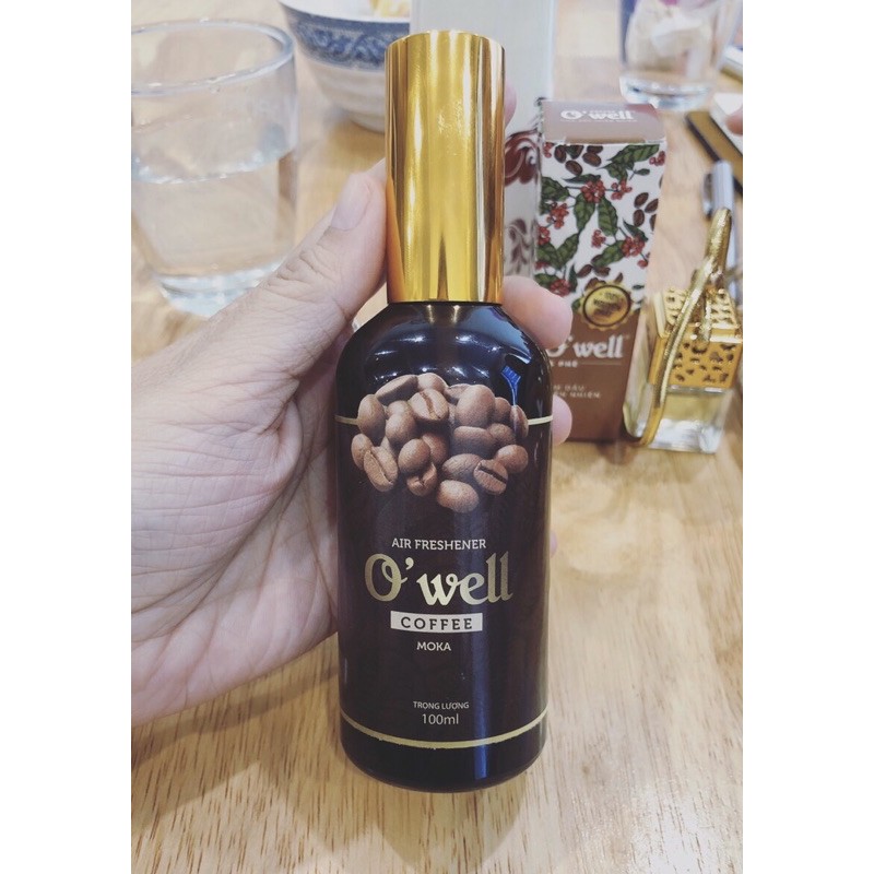 Chai xịt tinh dầu Cafe O'well hương Moka 100ml