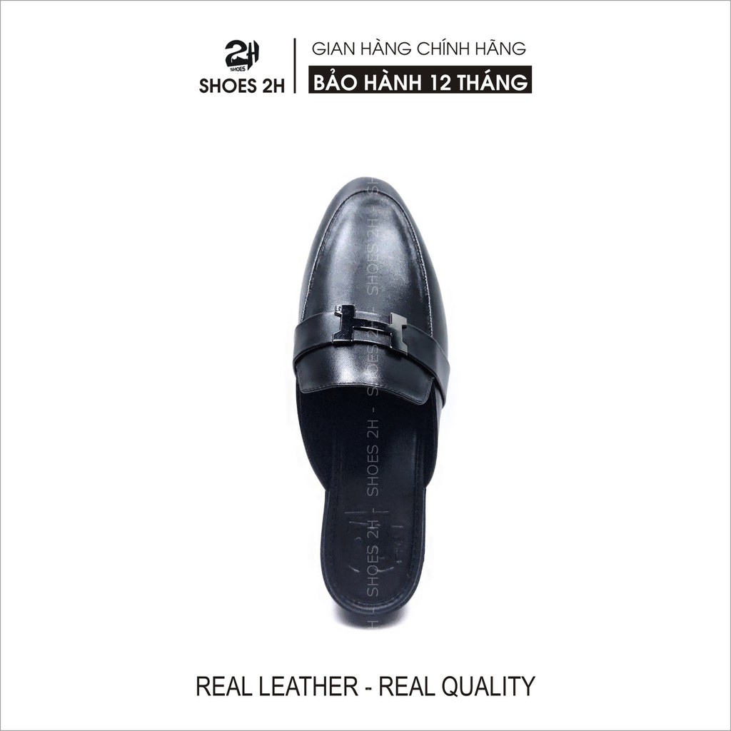 Giày sabo sục nam da bò nguyên tấm siêu êm, mềm mại, thoáng mát cho mùa hè SHOES 2H – S004