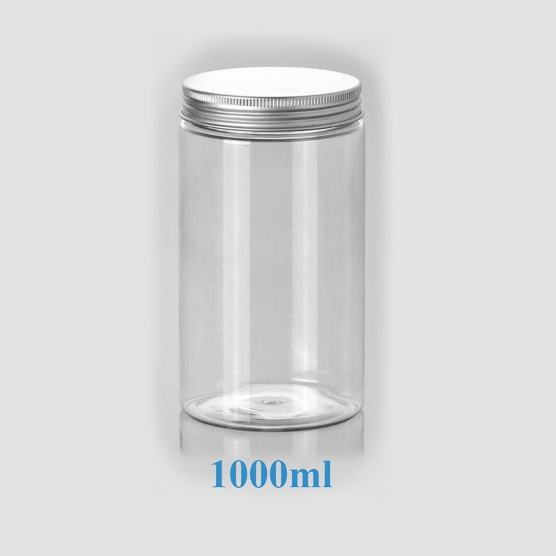 60 Hộp Nhựa, Hũ Nhựa Pet Nắp Nhôm 1000ml Đựng Thực Phẩm, Đồ Khô, Ngũ Cốc