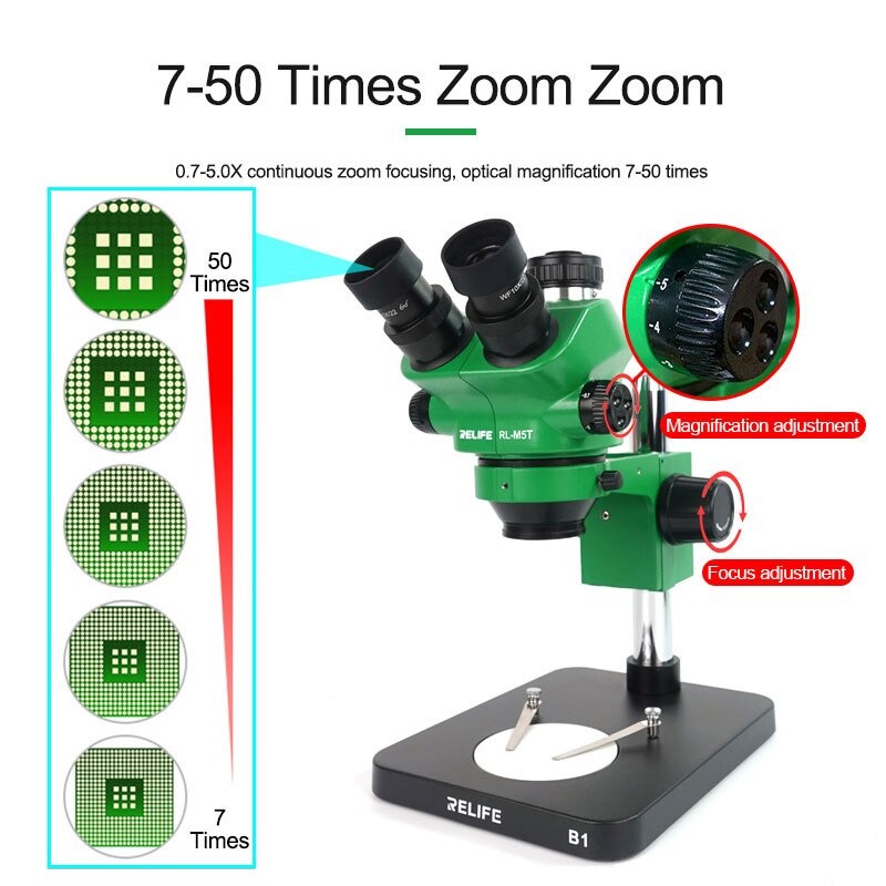 Kính hiển vi RELIFE RL-M5T-B1 - Kính hiển vi quang học M5T 3 mắt có tặng kèm đèn led hàng chính hãng