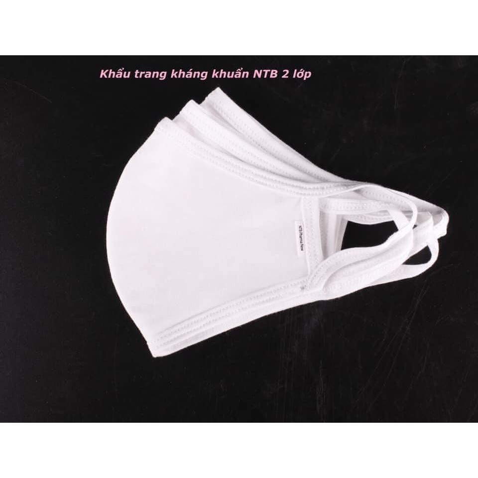 Khẩu Trang Vải Kháng Khuẩn 2 Lớp 100% Cotton. Tái sử dụng 30 lần.