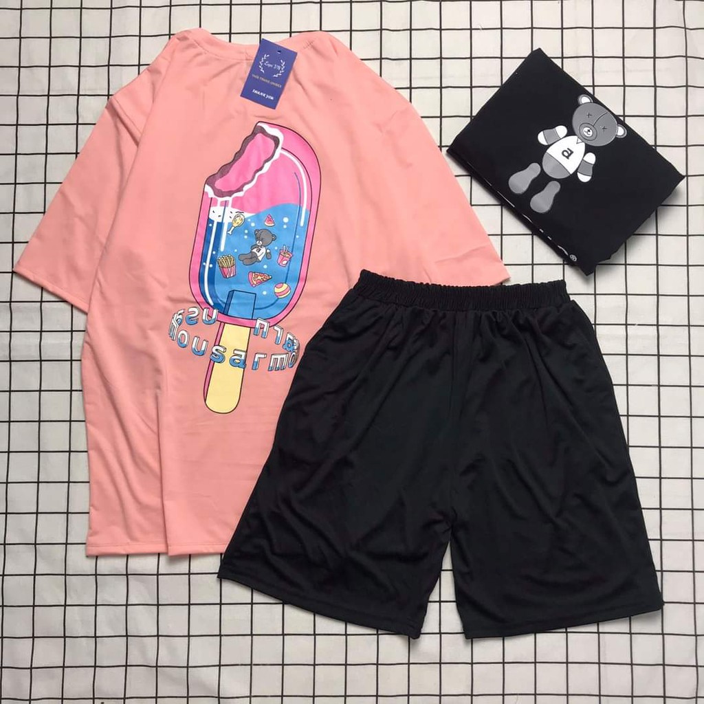 set bộ phong rộng tay lỡ-set bộ dành cho cả nam và nữ phong cách unisex