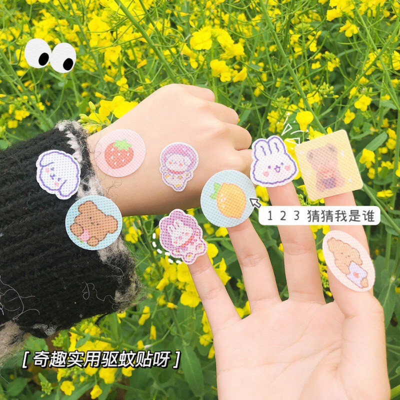 Set 6 miếng dán sticker chống muỗi và côn trùng đốt tiện lợi họa tiết dễ thương