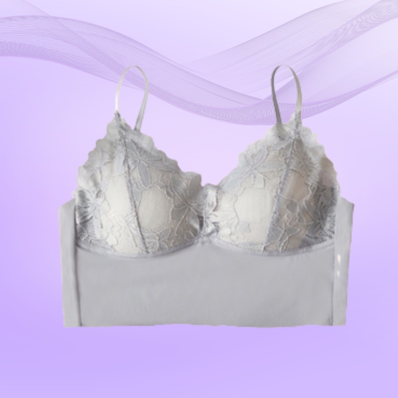 Áo Croptop Chất Cotton Co Dãn Đệm Mút Nâng Ngực Cổ V Sexy DORIS 8842