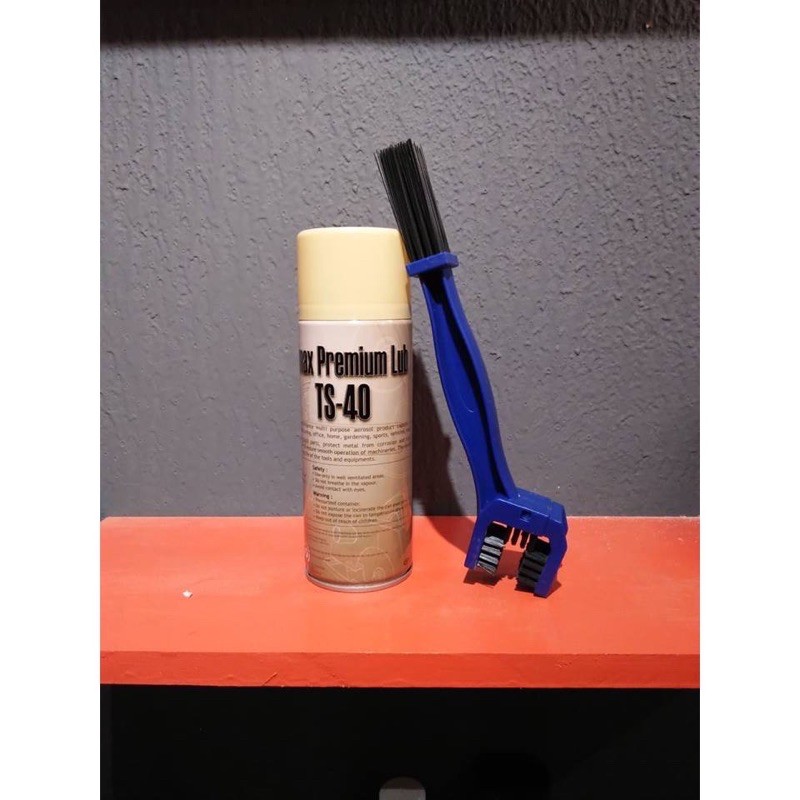 Bộ đôi chai xịt tẩy rửa sên xích và chổi rửa sên xích chuyên dụng (450ml)