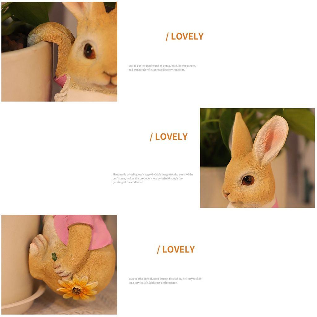 1 Bức Tượng Thỏ Bằng Nhựa Resin Chất Lượng Dễ Thương DIY
