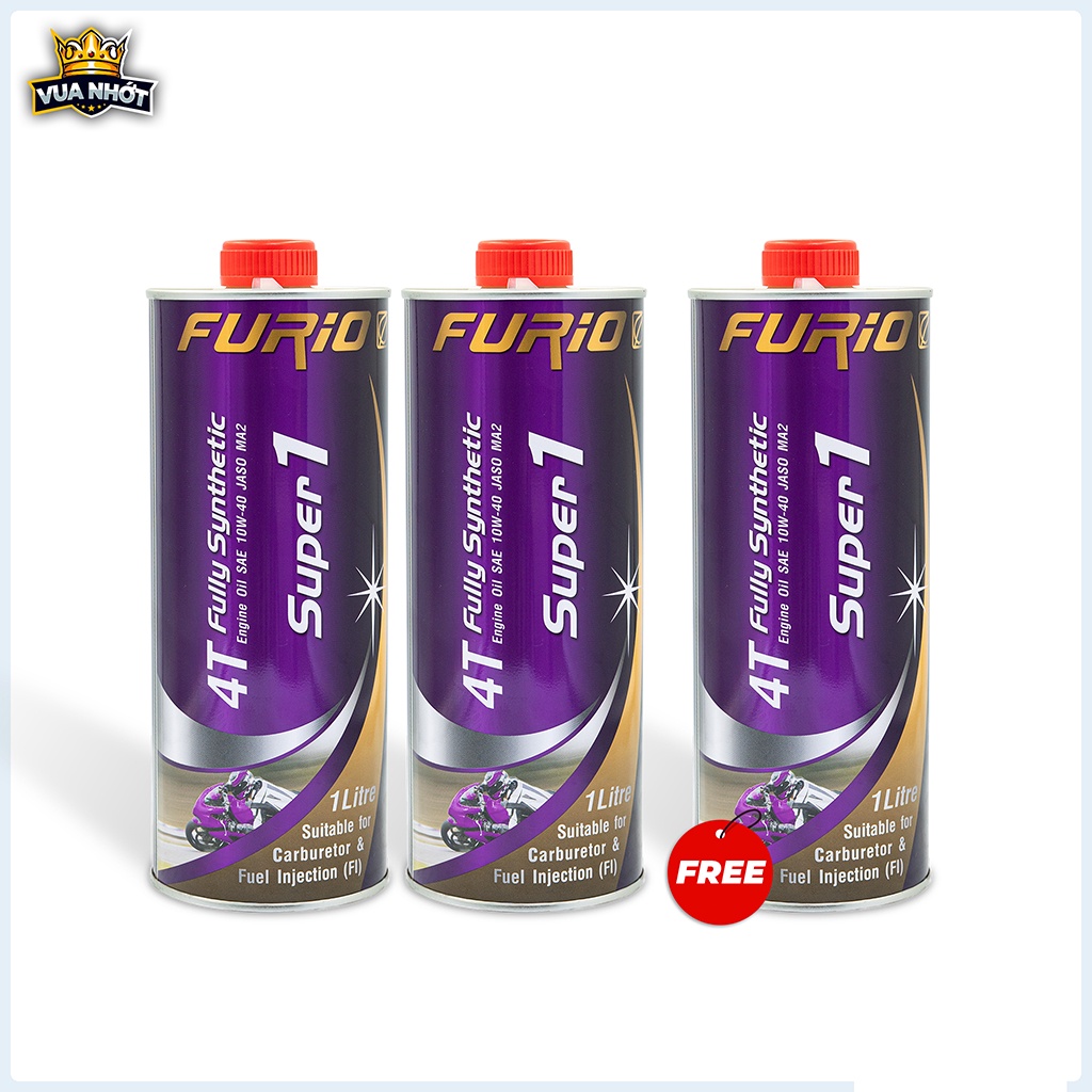 Nhớt xe máy tổng hợp toàn phần 100% BCP SAE 10W40 - API SN - JASO MA2 - 1L (Nhập khẩu Thái Lan)