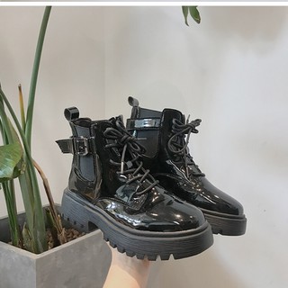 Boot nữ da Yang Mi B02 cột dây cá tính hot trend 2020