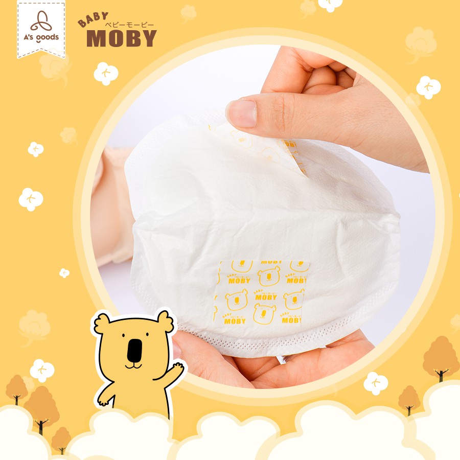 Hộp 60 Lót thấm sữa MOBY cao cấp