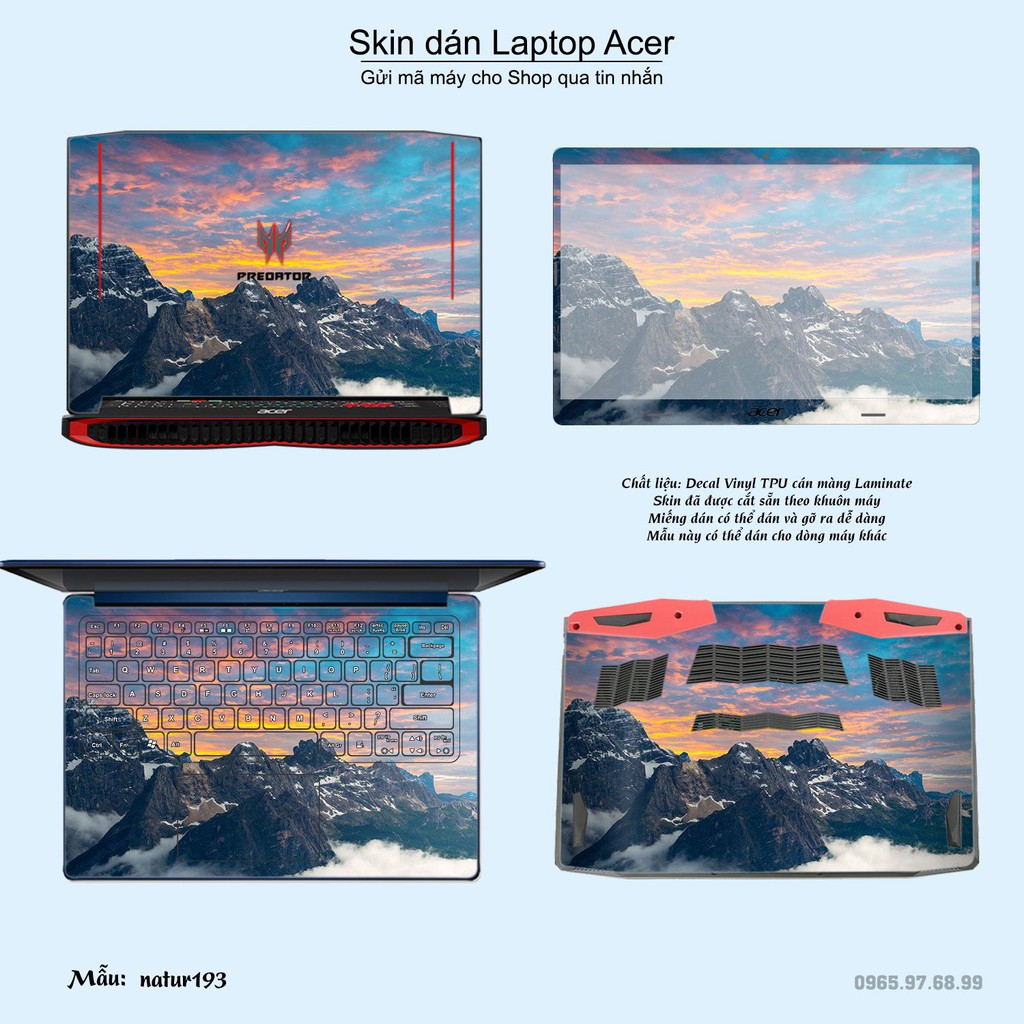 Skin dán Laptop Acer in hình thiên nhiên nhiều mẫu 7 (inbox mã máy cho Shop)