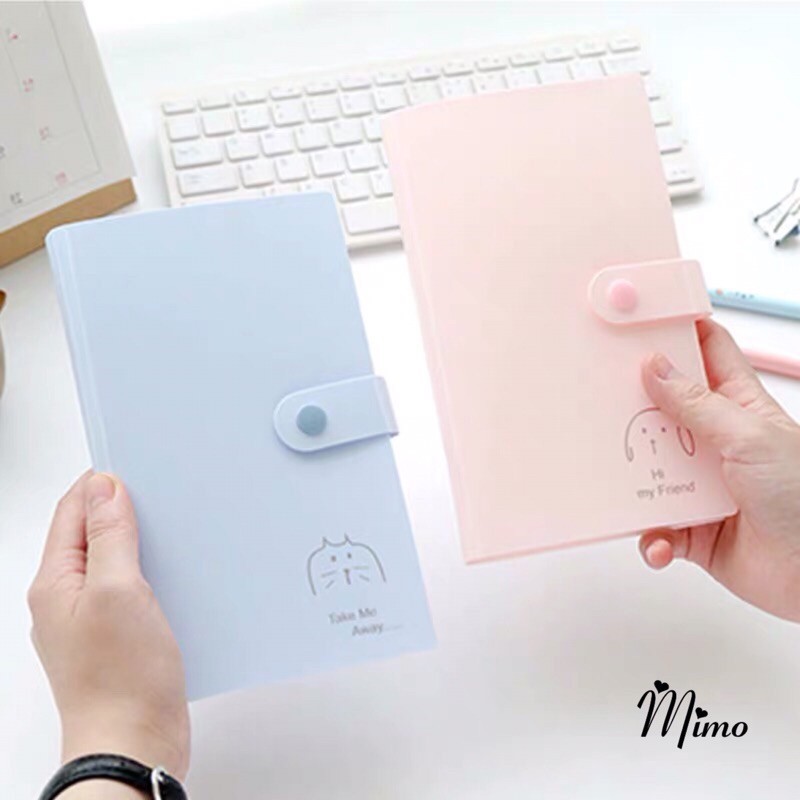 Album ảnh sổ đựng card đựng được 240 ảnh - 40 tờ, đựng name card,  lomo ảnh 6x9 4 màu pastel