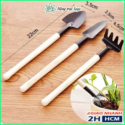 Dụng Cụ Làm Vườn Mini 3 Món Tiện Dụng, Nhỏ Gọn - Nông Trại Sago