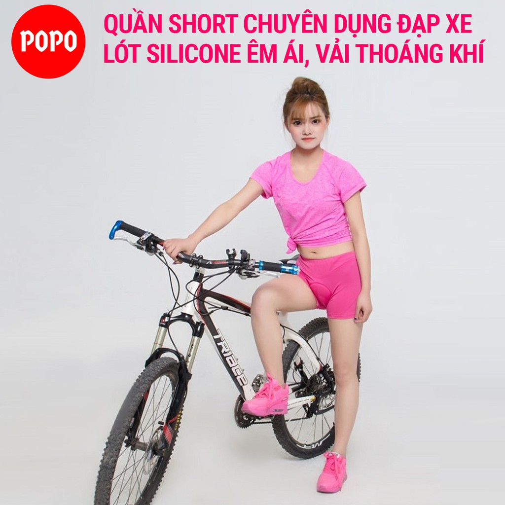 Quần lót đi xe đạp cho nữ POPO thoáng khí, êm ái, thoát mồ hôi, chất liệu cao cấp