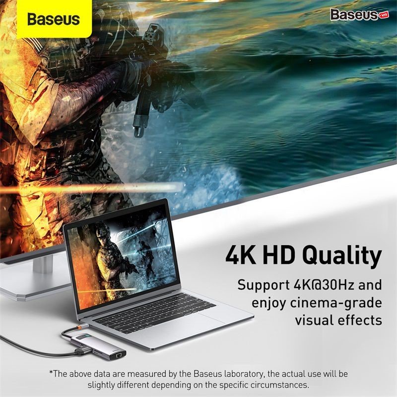 Hub chuyển đa năng Baseus Metal Gleam Series Multifunctional Docking Station cho Macbook/ Laptop/ Smartphone/ Tablet...