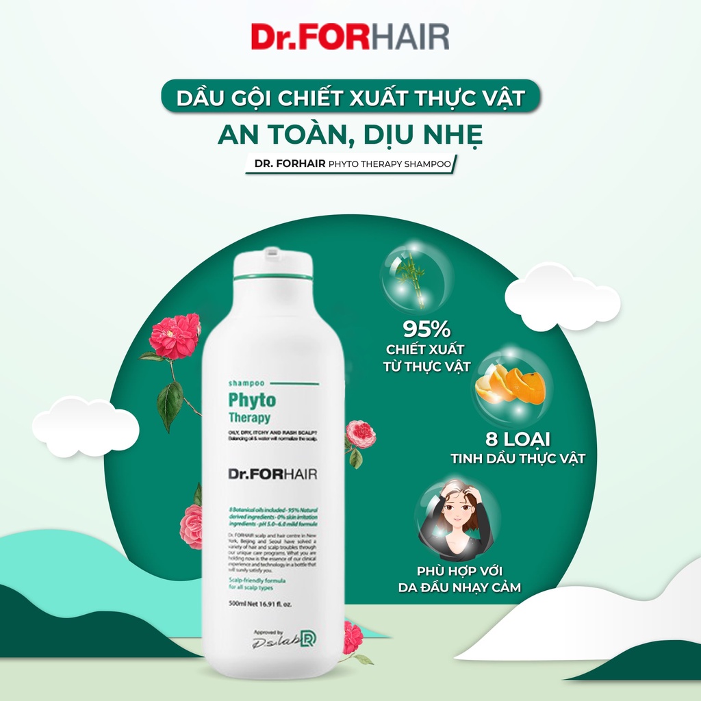 Dầu Gội Phục Hồi Tóc Hư Tổn Dr.FORHAIR/Dr For Hair Phyto Therapy 100ml/500ml