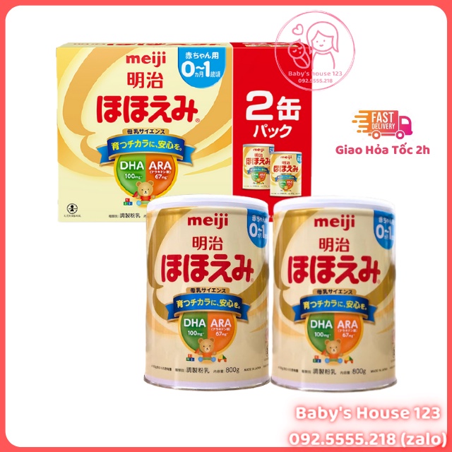 SET 2 HỘP SỮA MEIJI SỐ 0 NỘI ĐỊA NHẬT BẢN (HỘP 800gr x 2)