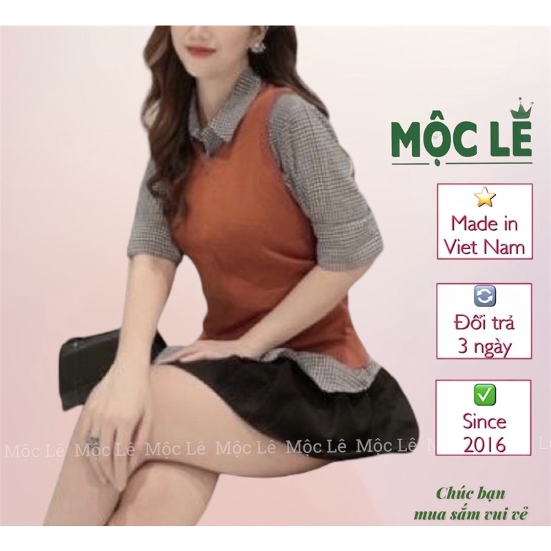 (40-60kg) Áo ghile len nữ hàn form ôm body xẻ tà 2 bên ullzang vnxk sweater vest