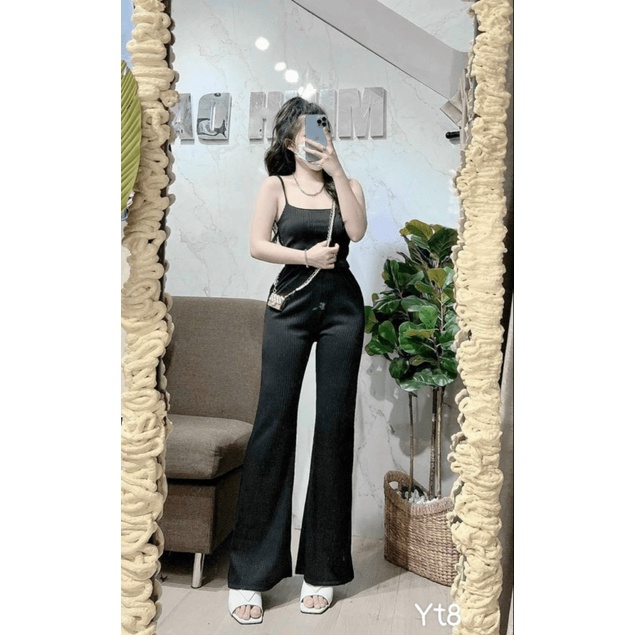 MẪU HOT SIU ĐỈNH SÉT BỘ DÀI ÁO HAI DÂY THUN GÂN TÔN DÁNG SEXY CỰC ĐẸP DD