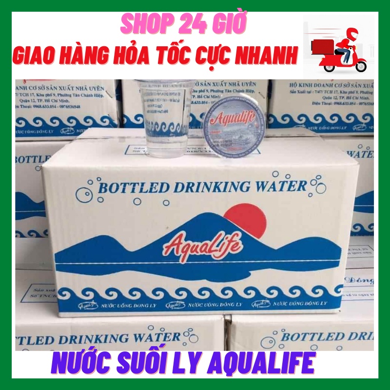 Nước Suối Ly Aqualife Thùng 48 Ly