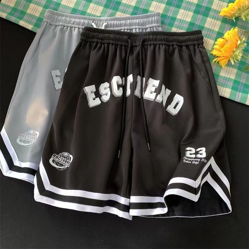 Quần Short Thể Thao Chơi Bóng Rổ Chất Liệu Lụa Lạnh Mỏng Dáng Rộng Thời Trang Mùa Hè Cho Nam Giới