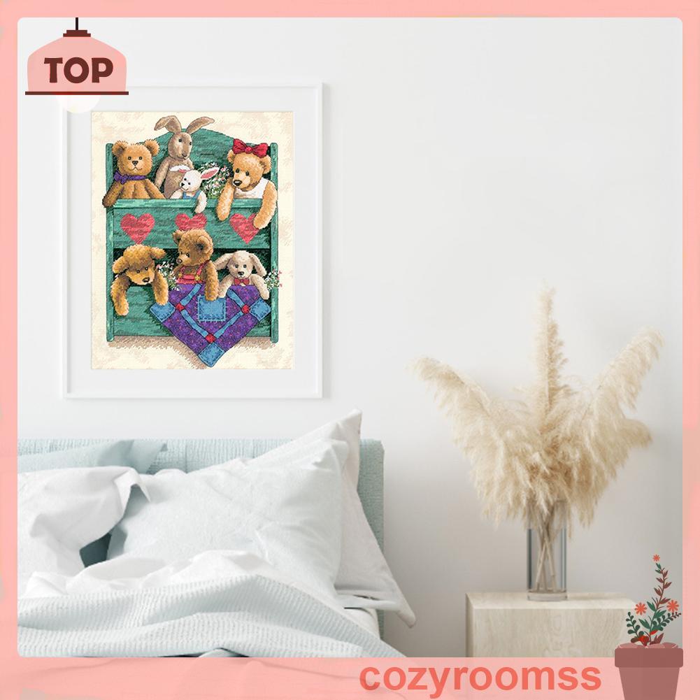 Tranh Thêu Chữ Thập Họa Tiết Gấu 11CT