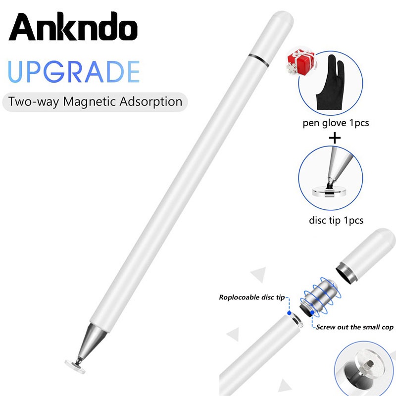Bút cảm ứng ANKNDO có độ nhạy cao với nắp nam châm thích hợp cho Android Máy tính bảng điện thoại di động Samsung Oppo