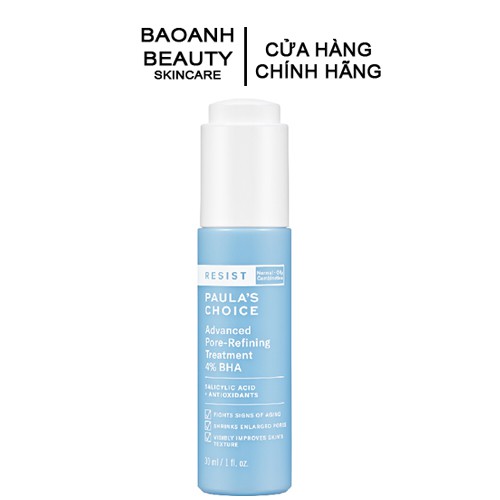 Serum Phục Hồi và tái tạo Đặc Biệt Paula's Choice RESIST Advanced Pore Refining Treatment 4% BHA 30ml 7791