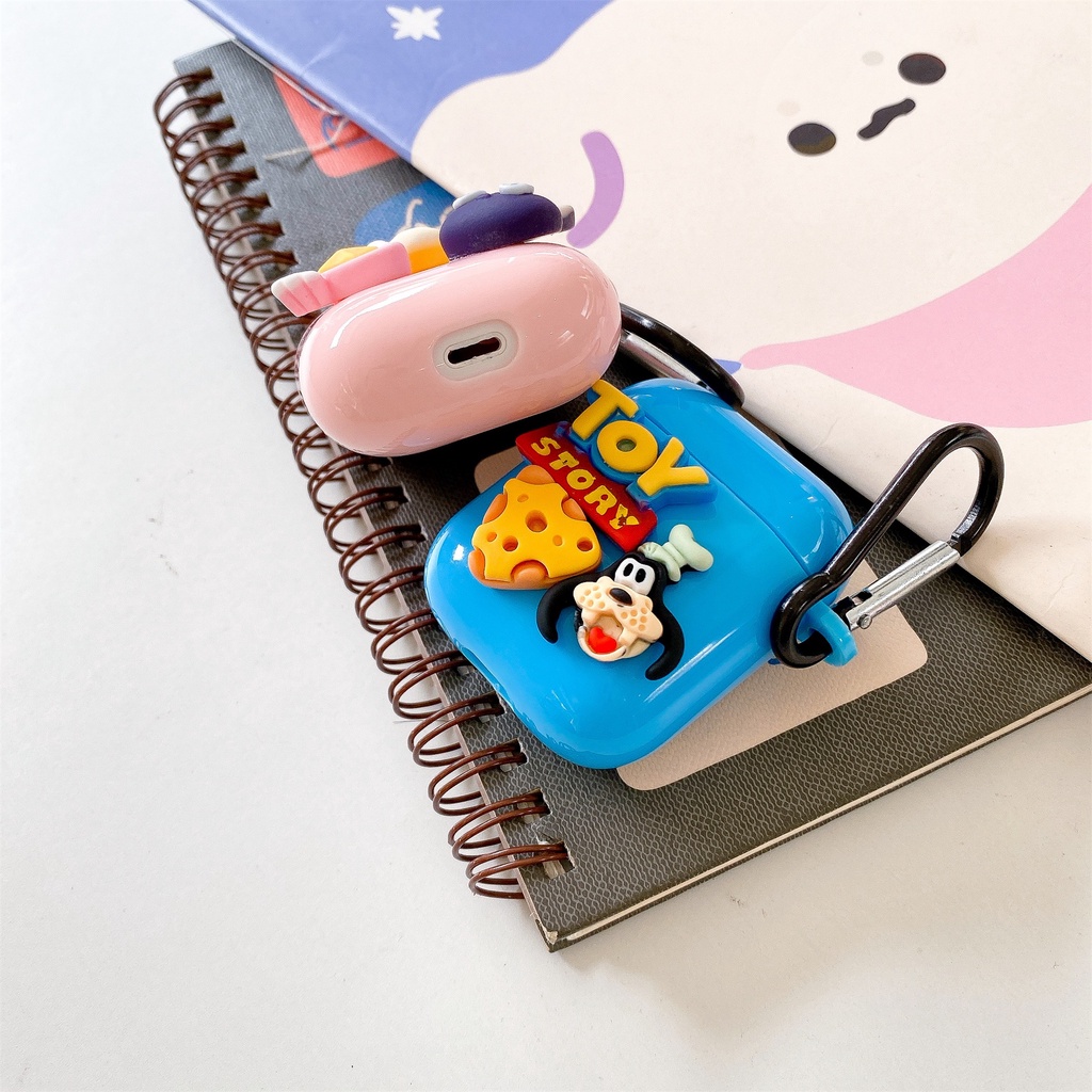 Vỏ Bảo Vệ Hộp Sạc Tai Nghe Bluetooth Không Dây airpods 1/2/pro Họa Tiết Hoạt Hình Dễ Thương DIY