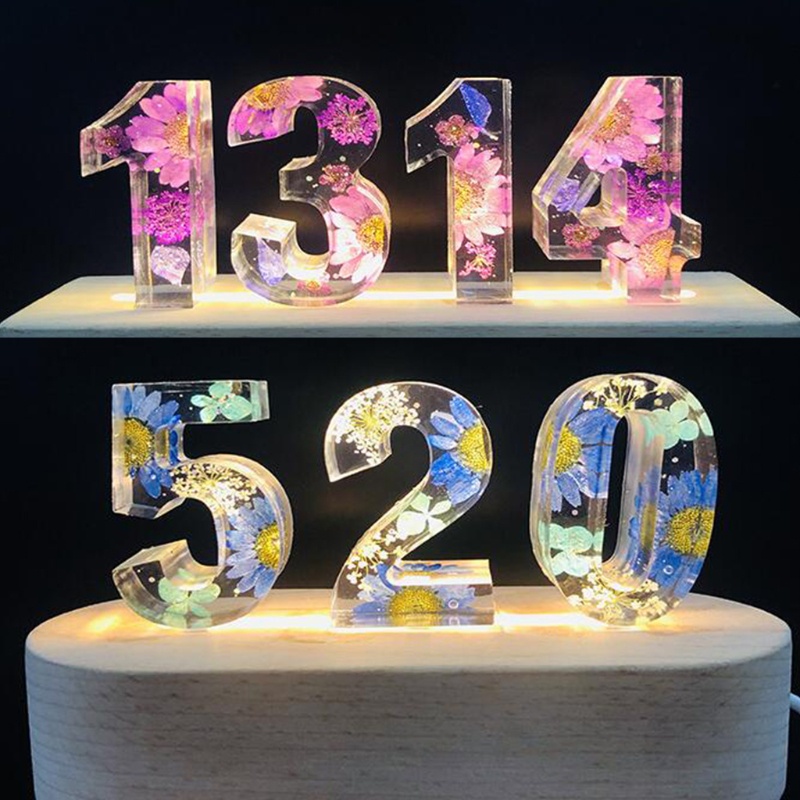 Khuôn Silicone Làm Mặt Trang Sức Hình Số Uuu Arabic Diy