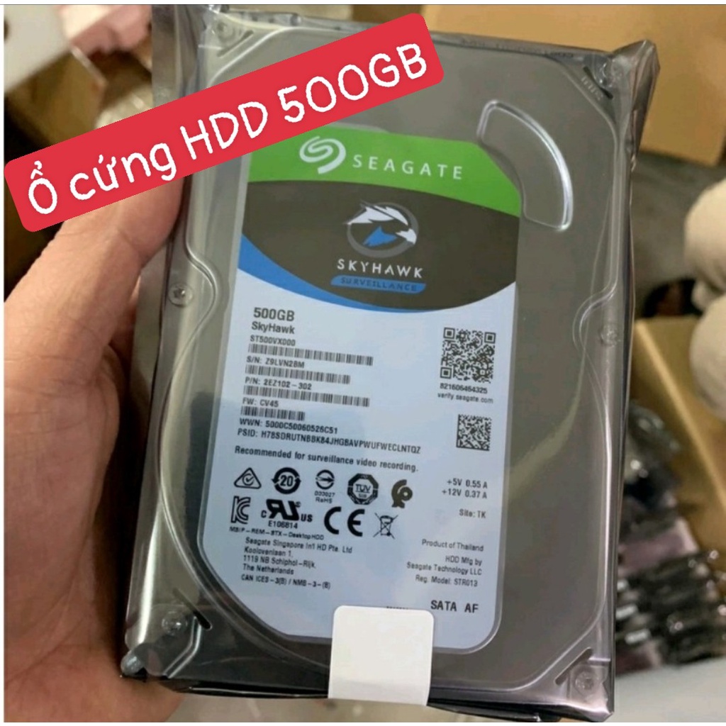 Ổ cứng HDD Seagate 500GB, Hàng tháo máy 95%, Bảo hành 12 Tháng