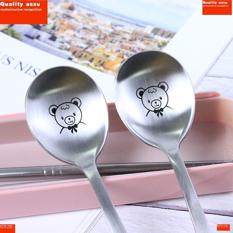 Bộ Đũa Muỗng Đũa Inox có hộp tiện lợi du lịch / văn phòng
