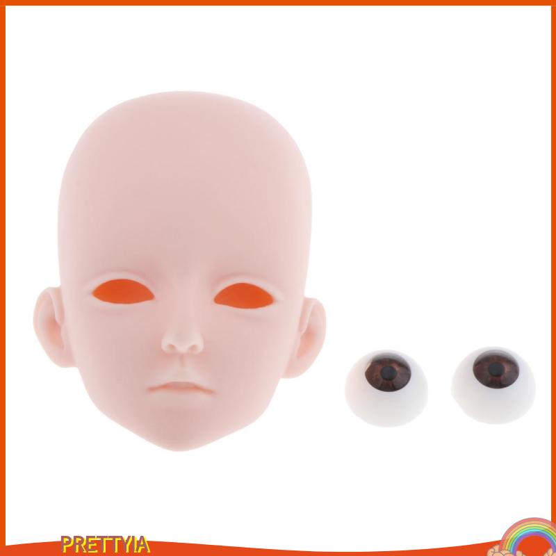 1/3 BJD Doll Practice Head Mold 4D Blue Eyes Parts Doll Doll Making -color