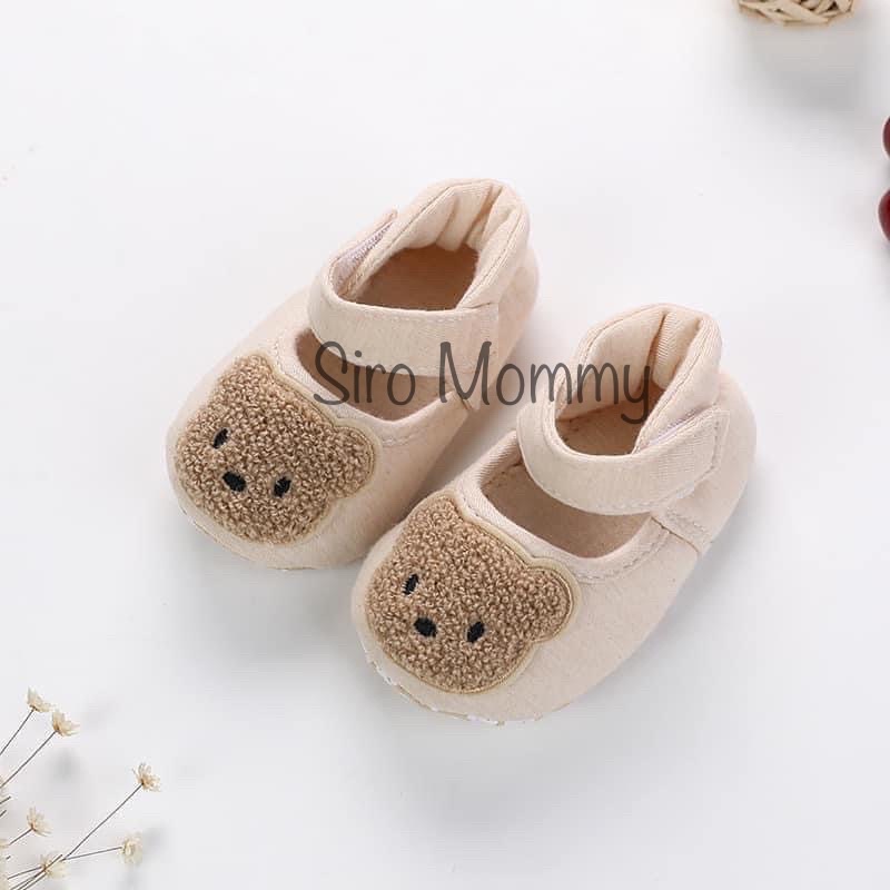 giày tập đi 100% cotton hữu cơ cho bé 0-12 tháng