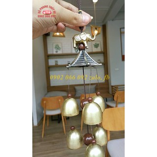 CHUÔNG GIÓ HÌNH VOI MAY MẮN 6 QUẢ CHUÔNG