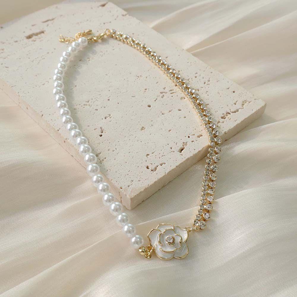 Vòng cổ Chuỗi Hạt Mặt Hoa Ngọt Ngào Cho Nữ|Vòng cổ Phong Cách Hàn Quốc