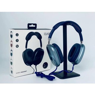 Tai Nghe Có Dây Chụp Tai học online  i13AP Hỗ Trợ Học online Có Mic Đàm thoại Dây Cắm 3.5