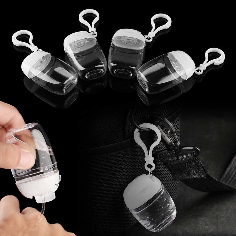 Bình đựng nước rửa tay mini trong suốt 30ml kèm móc khóa mang theo du lịch